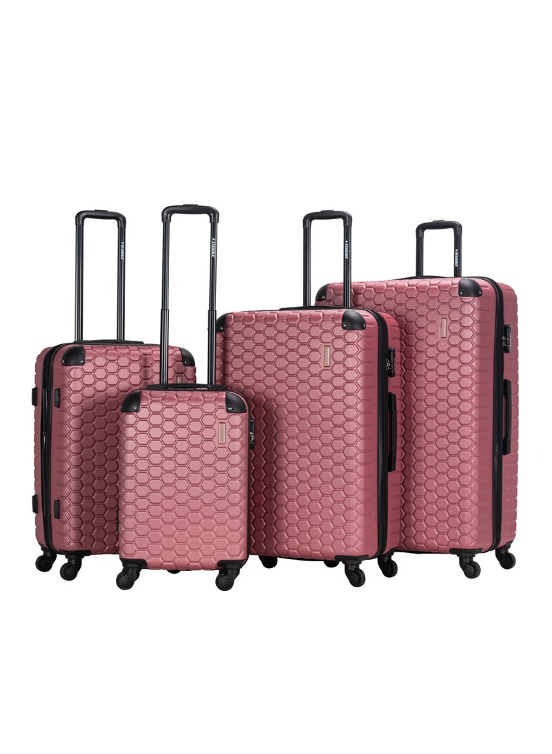 ستارجولد 4 عبوات من عربة أمتعة مقفلة ذات رقم دوار للجانب الصلب - Image 1