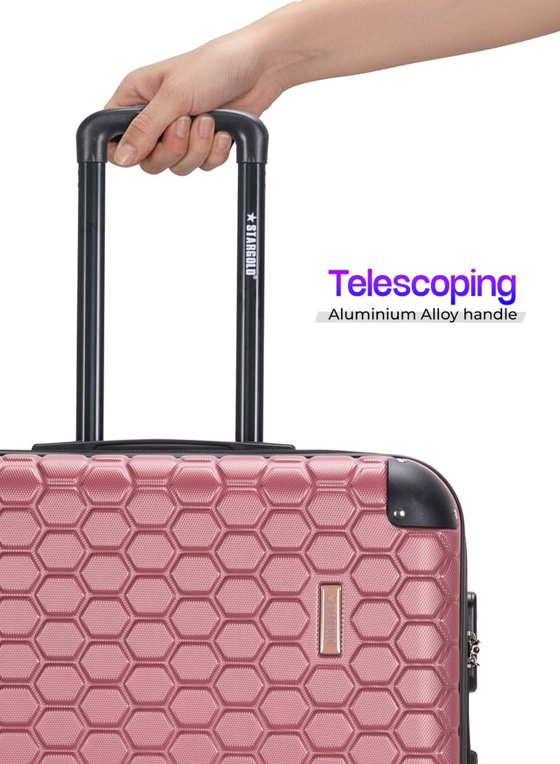 ستارجولد 4 عبوات من عربة أمتعة مقفلة ذات رقم دوار للجانب الصلب - Image 2