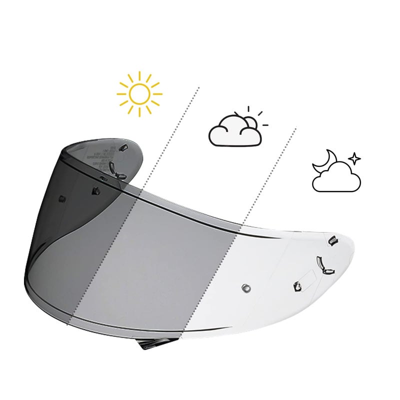 Puentemys CWR1 Photochromic Shield Helmet Visor Replacement for X14 XFourteen RF1200 Z7 NXR RFSR Motorcycle Helmets Clear to Smoke - Image 2