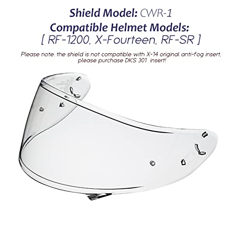 Puentemys CWR1 Photochromic Shield Helmet Visor Replacement for X14 XFourteen RF1200 Z7 NXR RFSR Motorcycle Helmets Clear to Smoke - Image 3