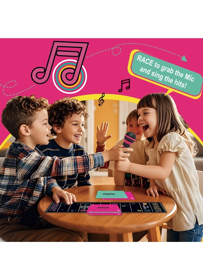 Mic Game Family Karaoke Card Game - Hilarious Party Game for 8+ Year Olds, 2-10 Players - 250 Lyrics on 125 Cards with Funny Challenges, 'Bad Singer' Bonuses - Perfect for Game Nights, Birthday Party - Image 4