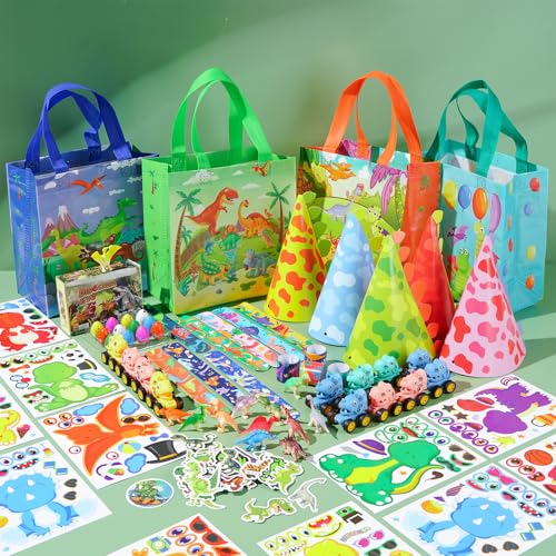 Vanblue 134Pcs Dinosaur Party Favors Dinosaur Birthday Party Decorations Goodie Bags Stuffers Fillers for Kids Birthday Themed Party Supplies Classroom Rewards Gifts for Boys - Image 5