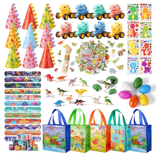 Vanblue 134Pcs Dinosaur Party Favors Dinosaur Birthday Party Decorations Goodie Bags Stuffers Fillers for Kids Birthday Themed Party Supplies Classroom Rewards Gifts for Boys - Image 1