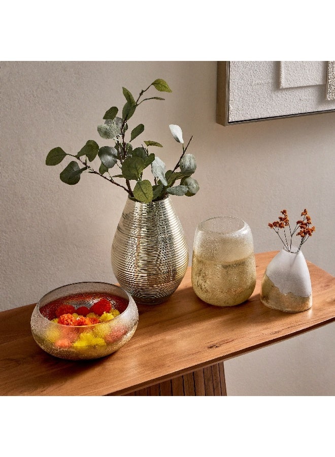 Home Box Erton Crink Glass Round Decorative Bowl 21 x 9 x 21 cm  - Image 2