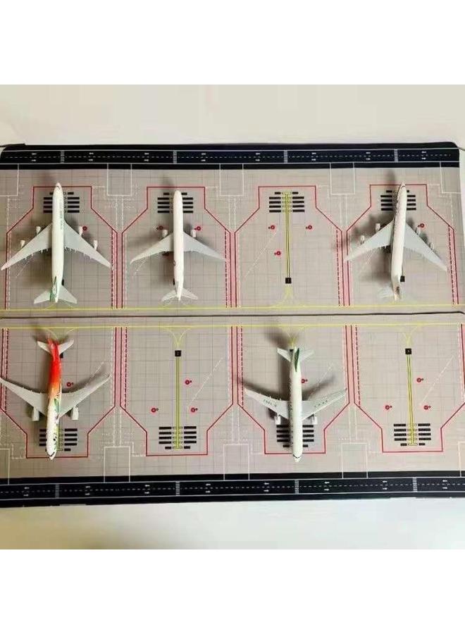 [Model Scene] 1:400 Simulation Airport J-20 Children's Apron Runway Toys Can Be Assembled-Color:4-link Row Stop Position [2 Small Passenger Machines] - Image 5