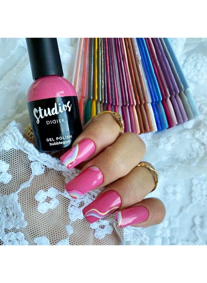 DIDIER LAB Studios Gel Polish Bubblegum- Professional Manicure Pedicure Products - Rich Pigment for Complete Nail Coverage - Flawless Shine - Suitable for Beginners - UV Lamp - Gift for Women - Image 5