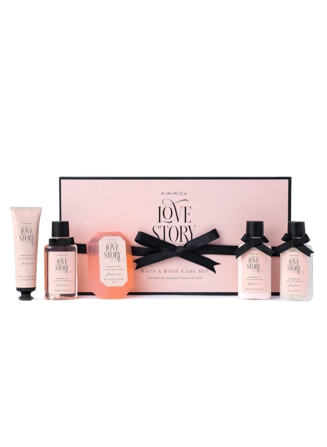 Kimirica Love Story Luxury Bath and Body Care Gift Set Box| Pack of 5 & Kimirica Love Story Bubble Bath Bottle, 290 ml Combo - Image 3