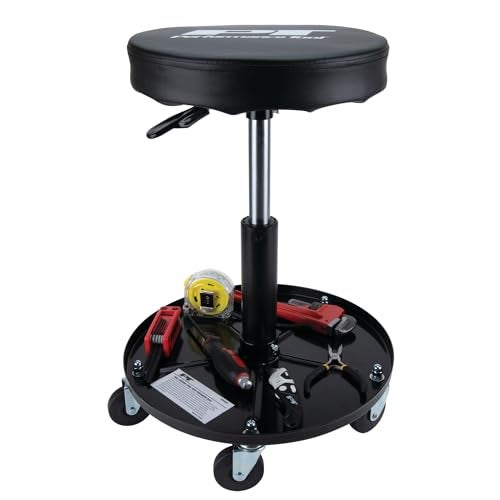 Performance Tool W85008 Professional Hydraulic Shop Seat, Built in Tool Tray and 300 lbs Capacity - Image 2