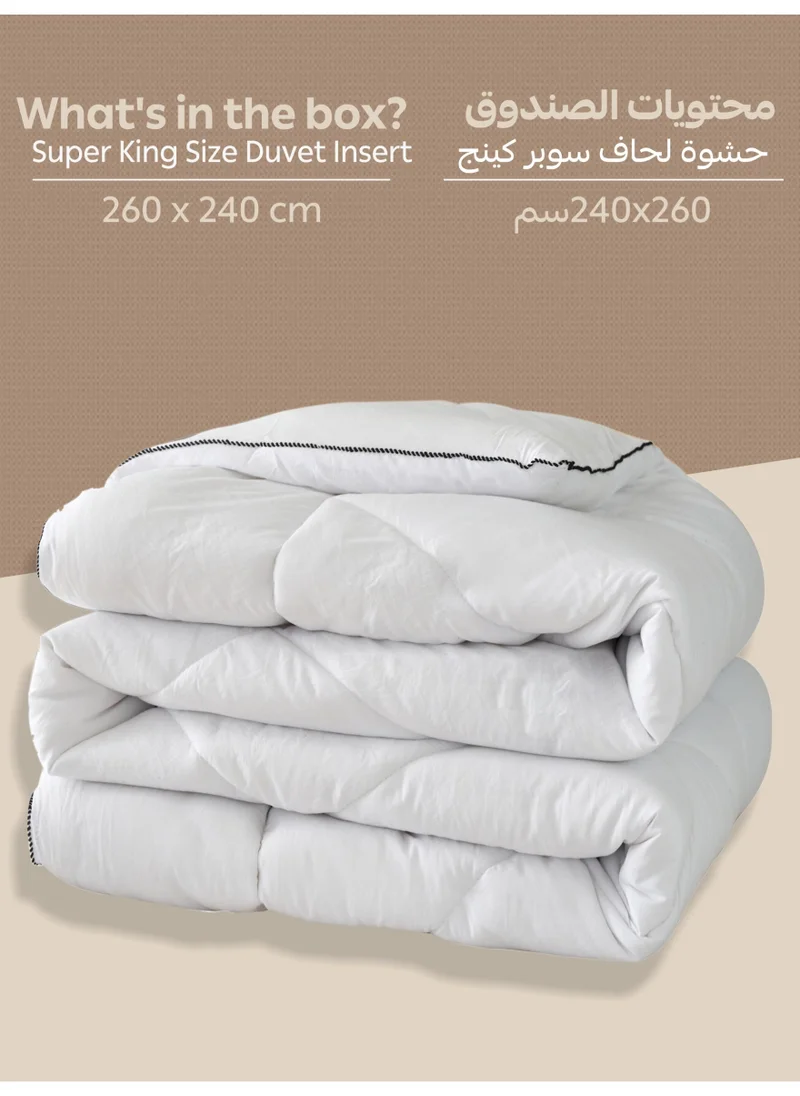 Donetella Comforter Duvet Insert –Size 240x260 cm – All Season Quilt with 350 GSM Soft Luxury Down Alternative Filling – Diamond Quilted for Double Bed
