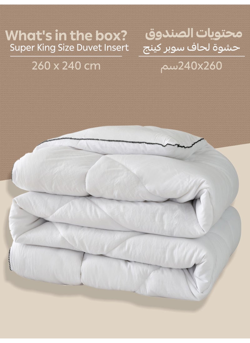 Donetella Comforter Duvet Insert –Size 240x260 cm – All Season Quilt with 350 GSM Soft Luxury Down Alternative Filling – Diamond Quilted for Double Bed  - Image 4