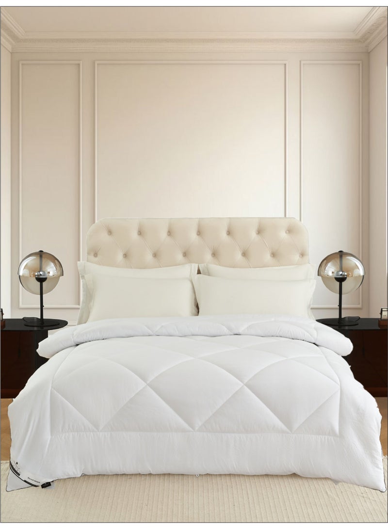 دوناتيلا لحاف داخلي - مقاس 240 × 260 سم - لحاف مناسب لجميع المواسم مع حشوة ناعمة فاخرة 350 جرام لكل متر مربع - مبطن بشكل ماسي لسرير مزدوج - Image 2