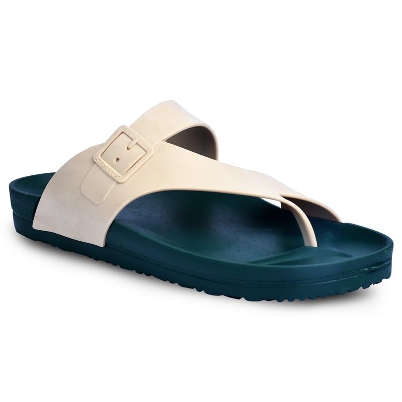PARAGON EVK3405G Slippers for Men | Comfortable, Lightweight, Durable Flip Flops with Rubberised EVA Sole | Easy Washable Slip Ons | Ideal for Everyday Use Olive Green - Image 1