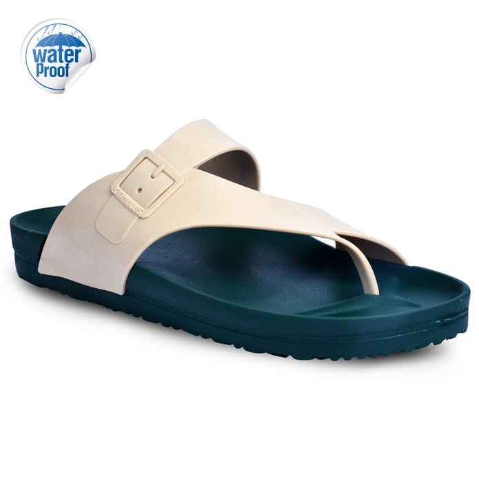 PARAGON EVK3405G Slippers for Men | Comfortable, Lightweight, Durable Flip Flops with Rubberised EVA Sole | Easy Washable Slip Ons | Ideal for Everyday Use Olive Green - Image 2