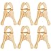 Simgoing 6 Pcs Wooden Fort Clips for Silk Montessori and Waldorf Fort Building Kit Silk Clips Giant Wooden Handmade Building for Blankets ConstructionWhite - Image 2