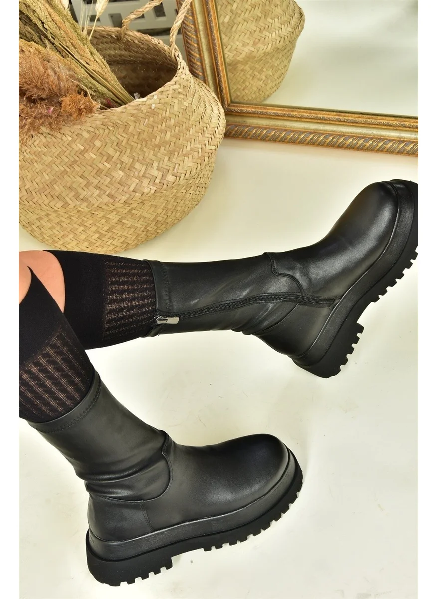 Fox Shoes Black Flexible Stretch Women's Boots N267064309