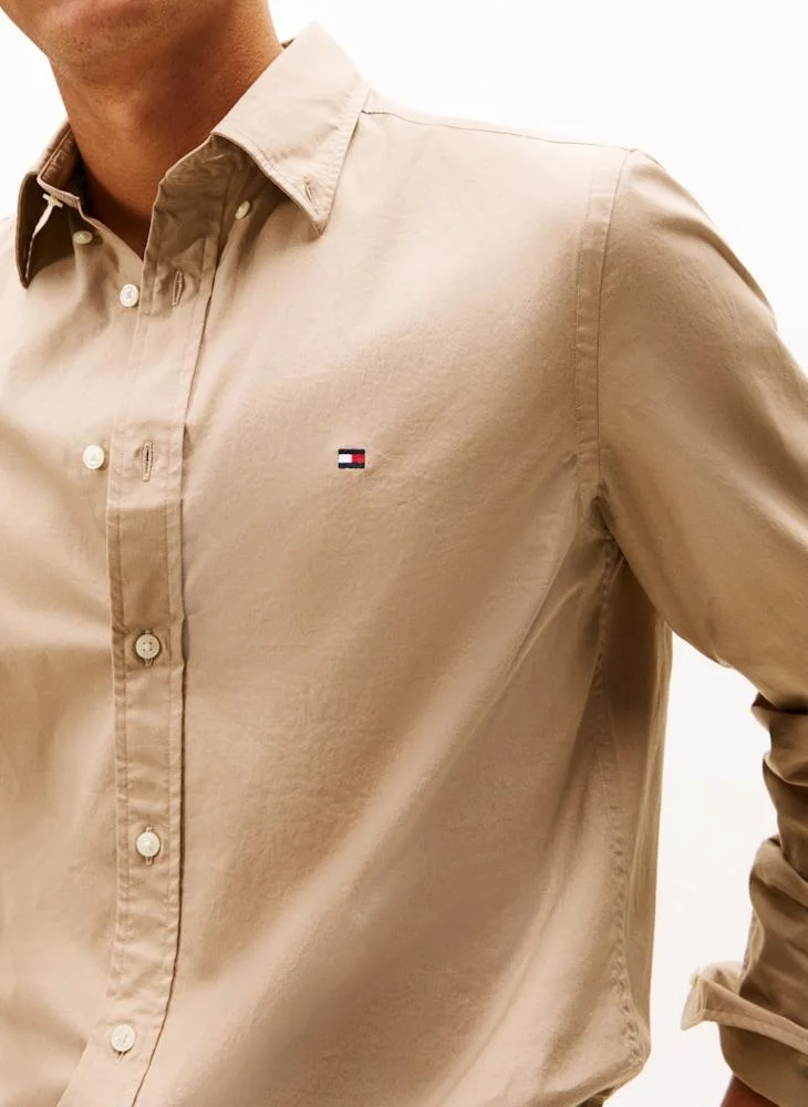 TOMMY HILFIGER  TH Flex Regular Fit Poplin Shirt for Men | Best Price UAE