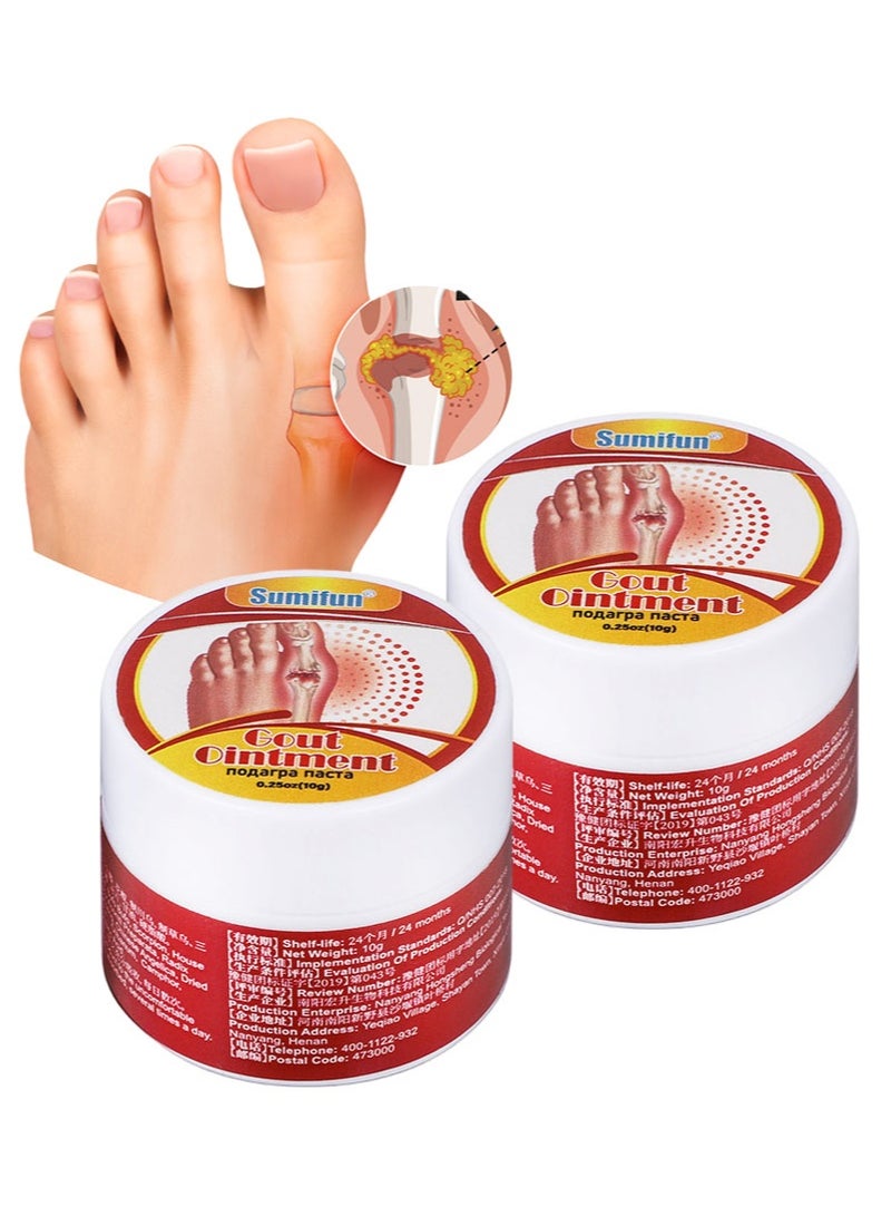 سوميفون مرهم النقرس الاحترافي الفعال والسريع المفعول والآمن والامتصاص السريع لتخفيف آلام المفاصل وتقليل الألم والوذمة والاحمرار والالتهاب لأصابع القدم ومفصل الركبة (20 جم + 20 جم) - Image 1