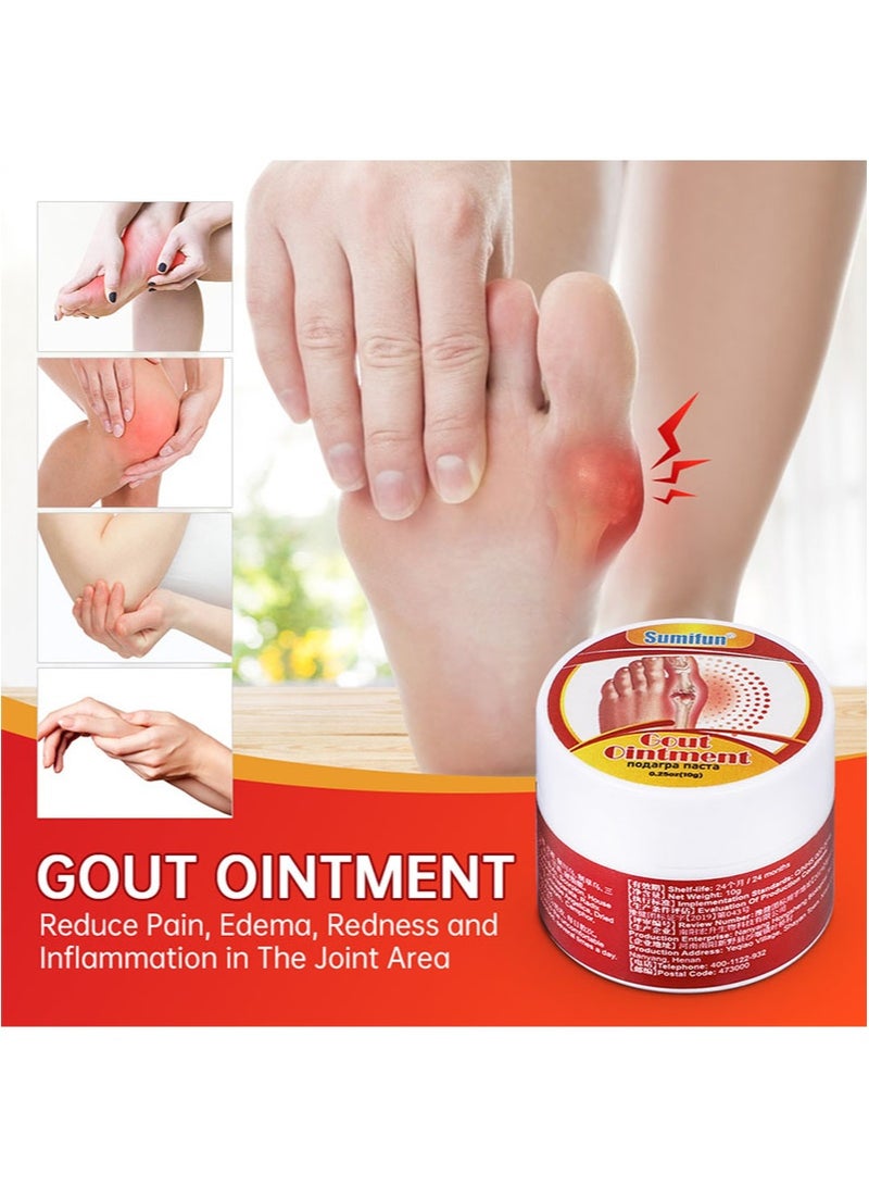 سوميفون مرهم النقرس الاحترافي الفعال والسريع المفعول والآمن والامتصاص السريع لتخفيف آلام المفاصل وتقليل الألم والوذمة والاحمرار والالتهاب لأصابع القدم ومفصل الركبة (20 جم + 20 جم) - Image 3