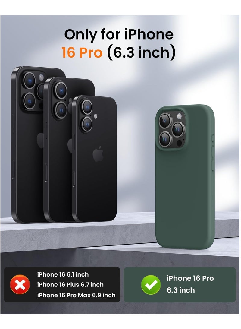 DUSALA iPhone 16 Pro Case, Liquid Silicone Phone Case for iPhone 16 Pro 6.3 Inch, Colorful Silky-Soft Protective Cover (Green) - Image 2