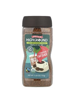 Highground Coffee Highground Coffee, Organic Instant Coffee, Medium Roast, Decaf, 3.53 oz (100 g)  - Image 1