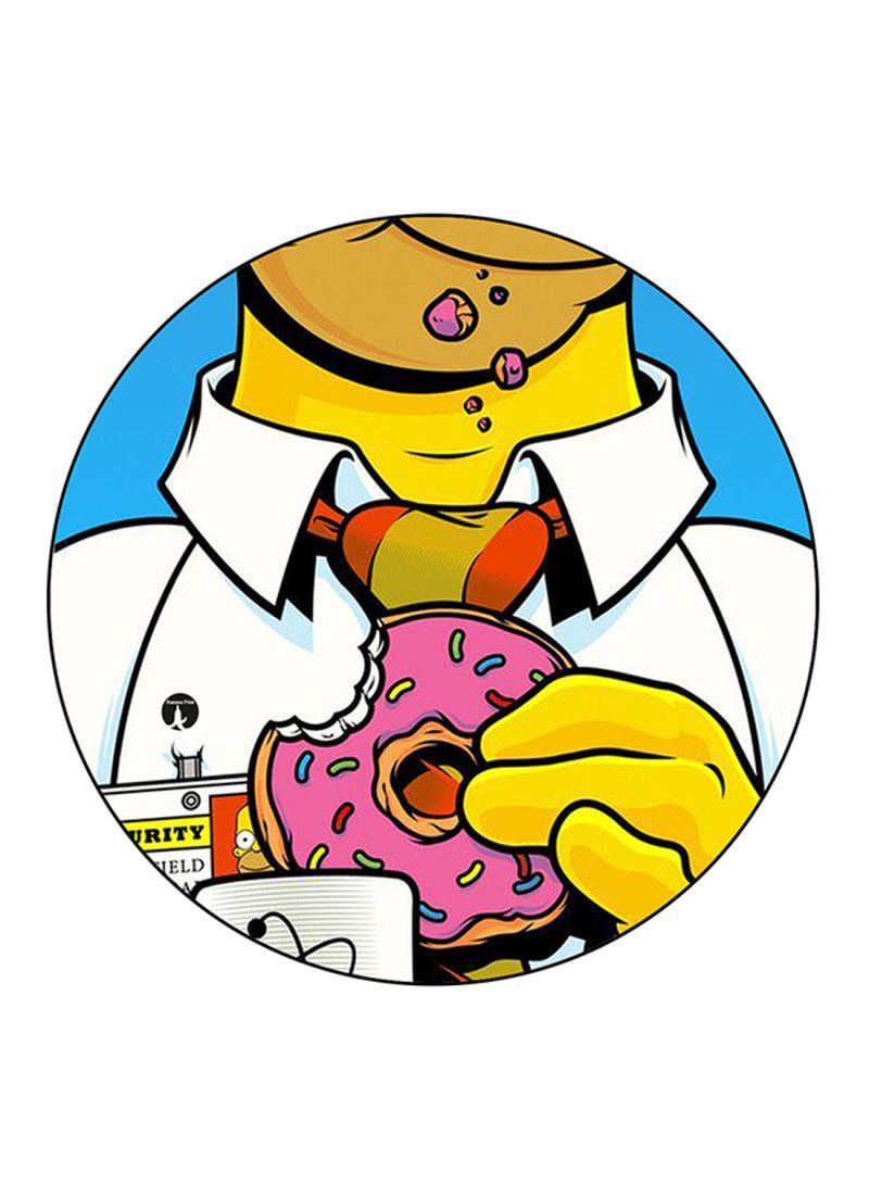 RKN The Simpsons Printed Fridge Magnet Round  Multicolour - Image 1