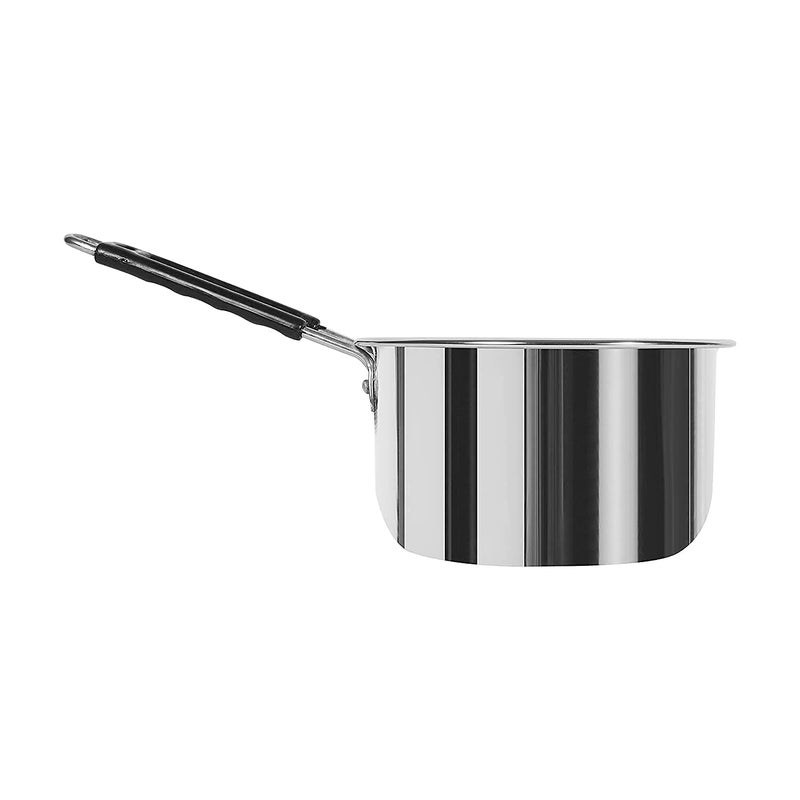 Sprucezone Stainless Steel Sauce Pan, Flat Base, Tea Pan, Milk Pan Tapeli Patila, Sauce Pot Flat Pan 28 cm Diameter 1 L, 1.5 L, 2 L Capacity (Stainless Steel, Non-Stick, Induction Bottom) - Image 4
