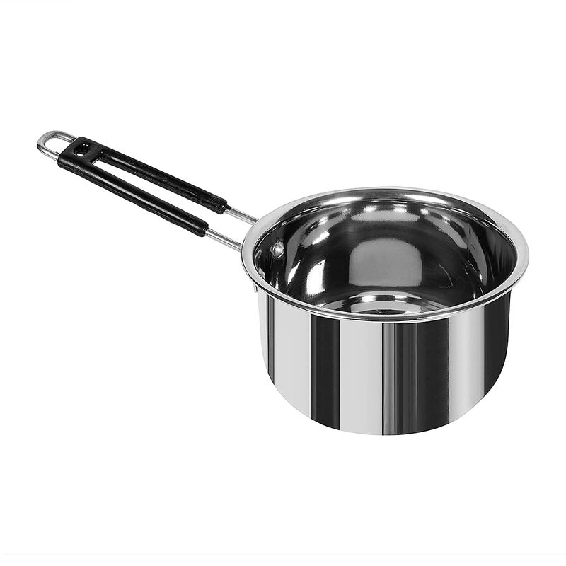 Sprucezone Stainless Steel Sauce Pan, Flat Base, Tea Pan, Milk Pan Tapeli Patila, Sauce Pot Flat Pan 28 cm Diameter 1 L, 1.5 L, 2 L Capacity (Stainless Steel, Non-Stick, Induction Bottom) - Image 5