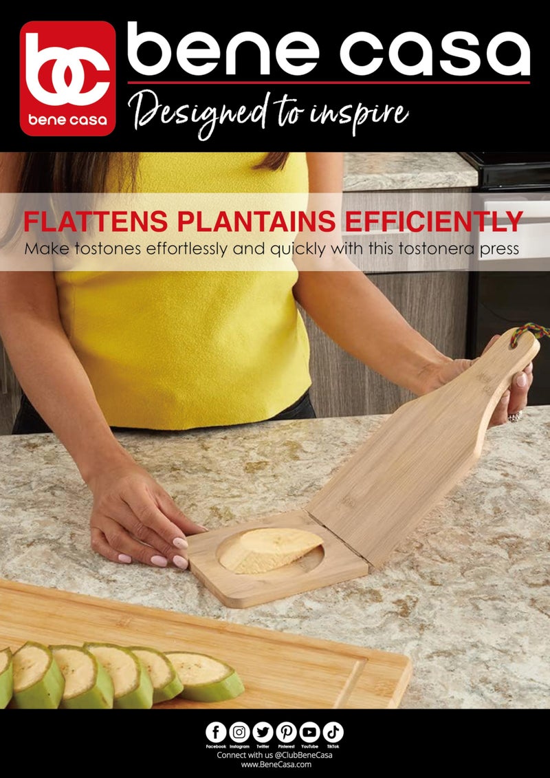 Bene Casa Wood Tostonera for Plantains, Large - Image 3