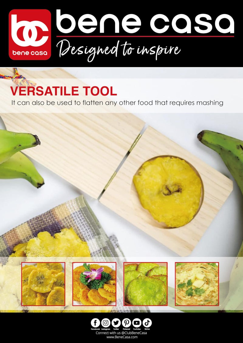 Bene Casa Wood Tostonera for Plantains, Large - Image 5