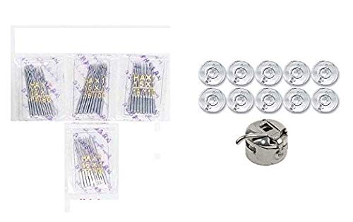 Zenith Zenith Combo of 11141618 Needles 10 Bobbins Bobbin Case Number Needle for Automatic Sewing Machines Pack of 4 40 Pieces Crafts Needle  - Image 1