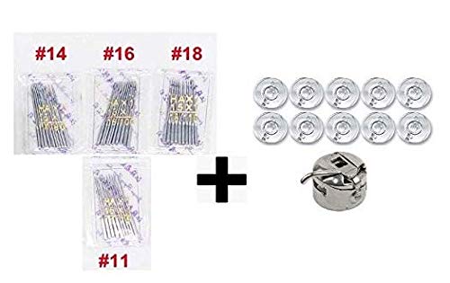 Zenith Zenith Combo of 11141618 Needles 10 Bobbins Bobbin Case Number Needle for Automatic Sewing Machines Pack of 4 40 Pieces Crafts Needle  - Image 2