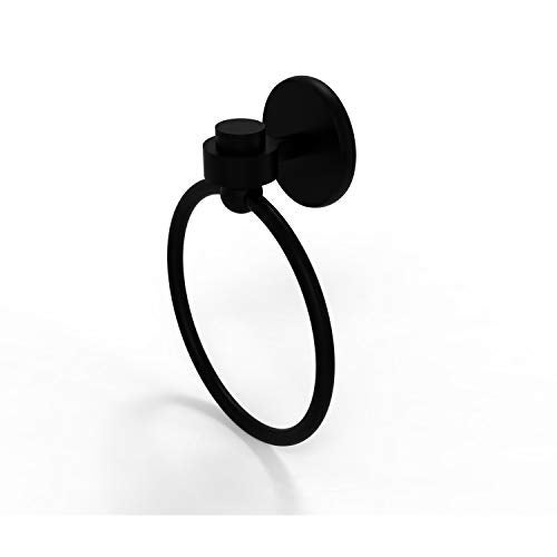Allied Brass 7116 Satellite Orbit One Collection Towel Ring, Matte Black - Image 2