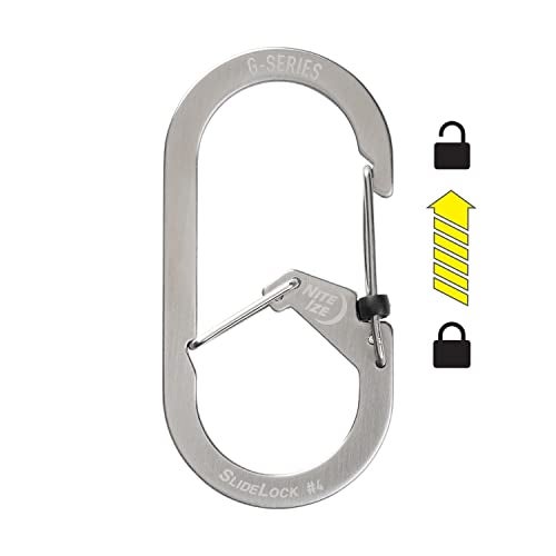 Nite IZE GSeries SlideLock 4 Dual Chamber Carabiner Dual Security Carabiner Keychain Stainless Steel 1 Count Pack of 1 - Image 3