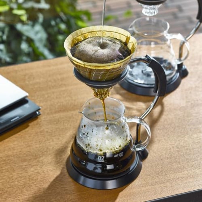 حامل ذراع V60 مع مجموعة قطارة 02، ماكينة صنع القهوة الممتازة، حامل قابل للتعديل، قطارة بوروسيليكات، تصميم أنيق لباريستا المنزل والمقهى، اللون - أسود - Image 2