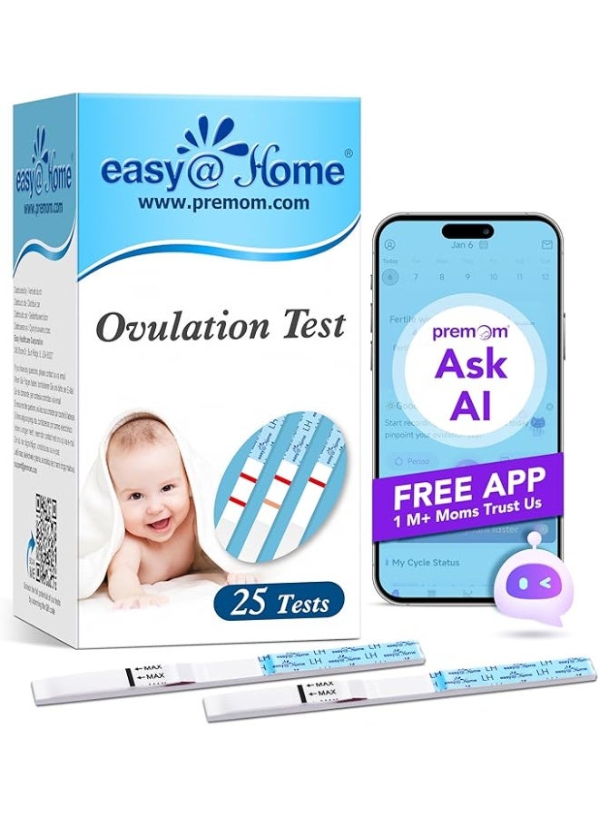 إيزي آت هوم شرائط اختبار الإباضة إيزي هوم عبوة مكونة من 25 قطعة - Image 2