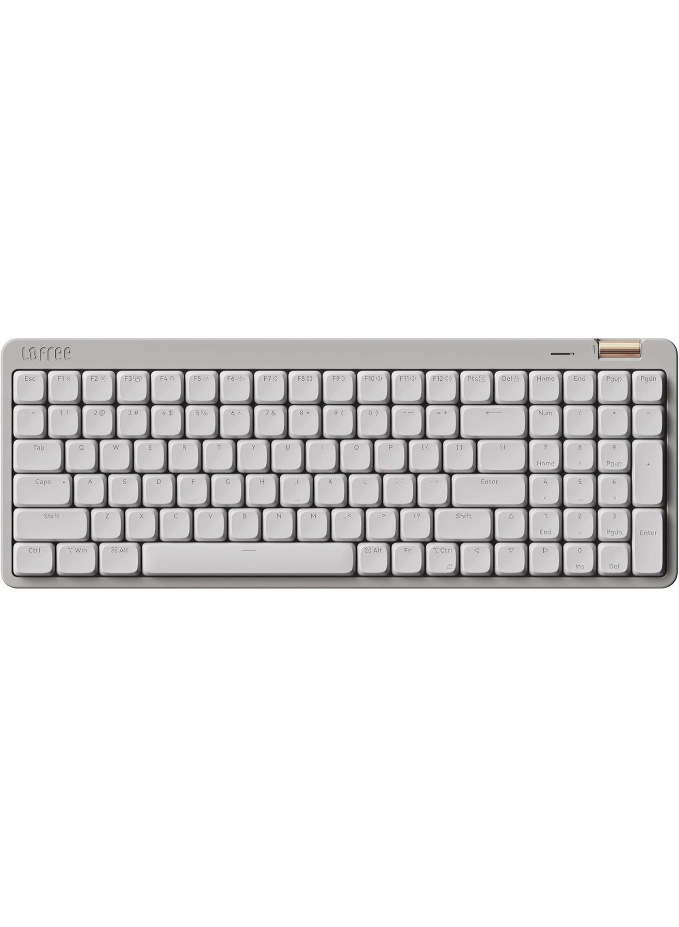 LOFREE Flow Lite 100 Keys Low Profile Mechanical Keyboard, Swappable Rechargeable Wireless Keyboard with 2.4G Receiver, Bluetooth and Wired Connection for Windows, Mac/Spector Linear Switches (Marble)