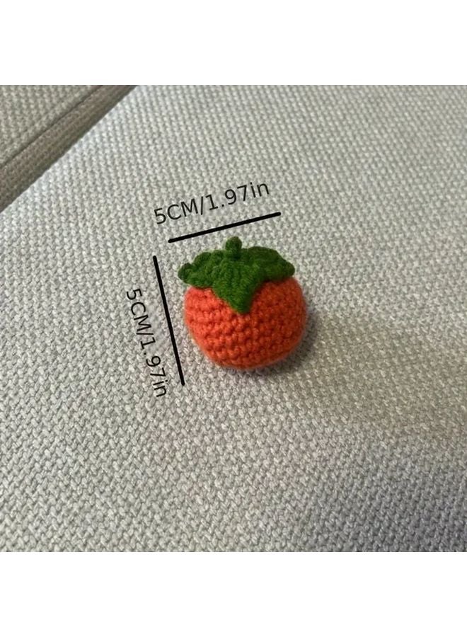 10 قطع من المعلقات المفتاحية المنسوجة يدويًا بالطريقة DIY، تصميمات فواكه وزهور، مستلزمات الحرف اليدوية - Image 4