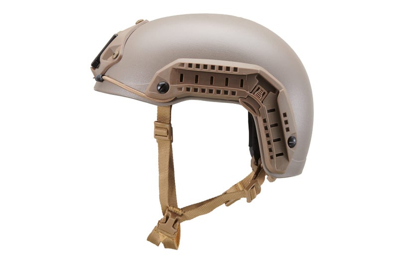 Lancer Tactical Large - X-Large Industrial ABS Plastic Constructed Maritime Helmet Adjustable Crown with 20mm Side Rail Adapter Velcro Padding NVG Shroud Bungee Retention (Dark Earth) - Image 3