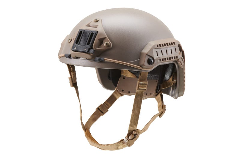 Lancer Tactical Large - X-Large Industrial ABS Plastic Constructed Maritime Helmet Adjustable Crown with 20mm Side Rail Adapter Velcro Padding NVG Shroud Bungee Retention (Dark Earth) - Image 2