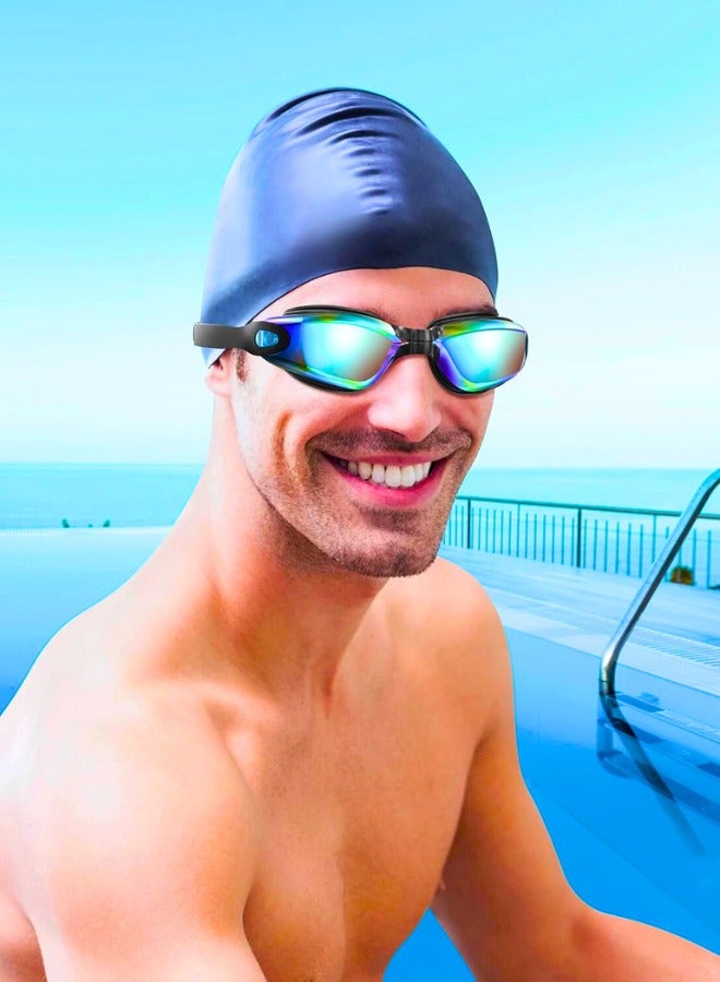 تشيس اب نظارات سباحة، نظارات سباحة مضادة للتسرب للبالغين، رجال ونساء، شباب، أزرق، المملكة المتحدة-02-0016-1 - Image 2