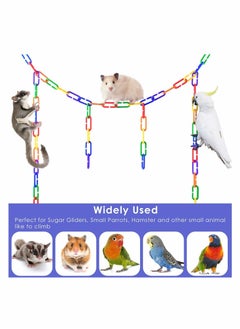 Y&D Plastic Chain Links for Birds, 200PCS Mix Color Rainbow DIY C-Clips Chains Hooks Swing Climbing Cage Toys  - Image 4