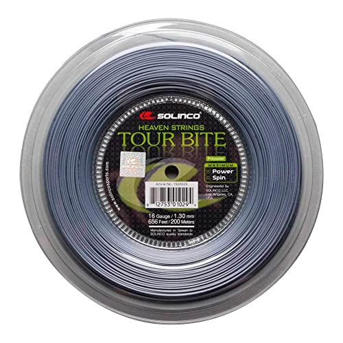 Solinco Tour Bite Tennis String Reel 656 ft / 200 m High-Performance Co-Polyester Monofilament for Extreme Power, Spin & Control, 18 - Image 1