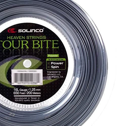 Solinco Tour Bite Tennis String Reel 656 ft / 200 m High-Performance Co-Polyester Monofilament for Extreme Power, Spin & Control, 18 - Image 4