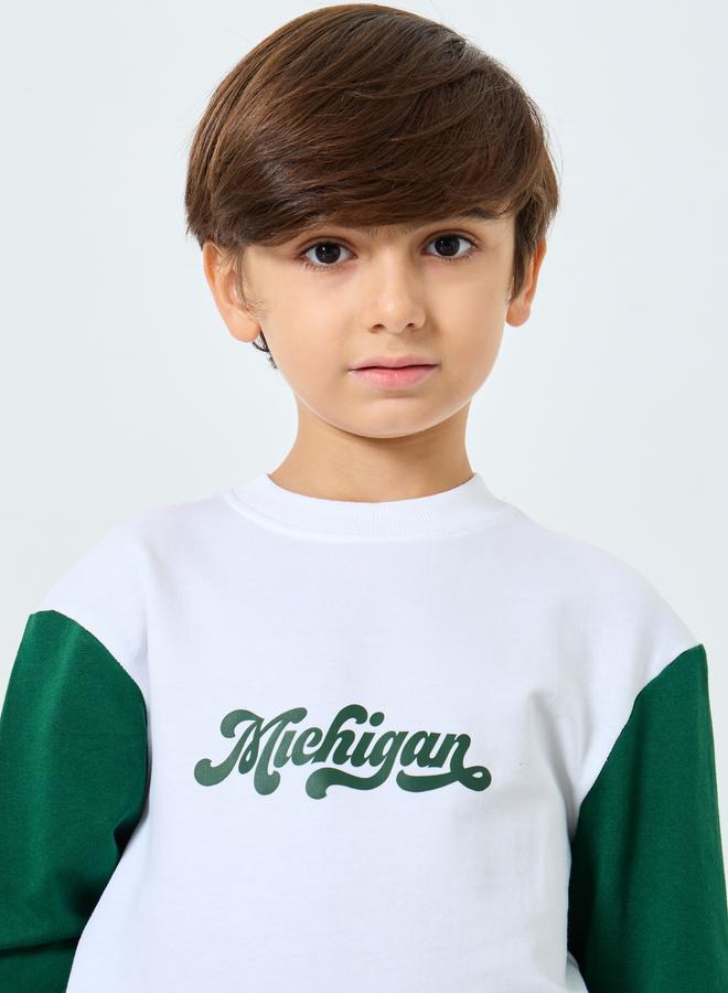 ستايلي طقم من بنطال جوغر وسويتشيرت مُطبع - Image 4