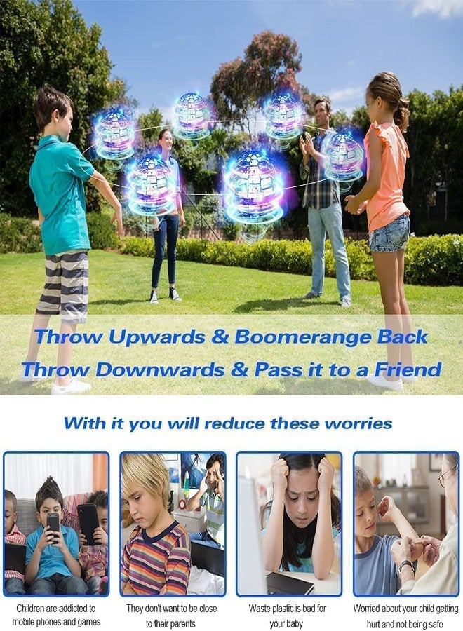 NELSTRAB:- Flying Spinner Fidget Ball Toy Kids USB Rechargeable Built-in Lights 360° Rotating Magic Controller(Multi Color)(1 PIS) - Image 4