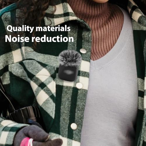 LEFXMOPHY Windscreen for DJI MIC MINI (2024) Wireless Microphone Furry Wind Muff Deadcat Cover (Not for Dji Mic 1 and 2), 2-Pack Grey - Image 3