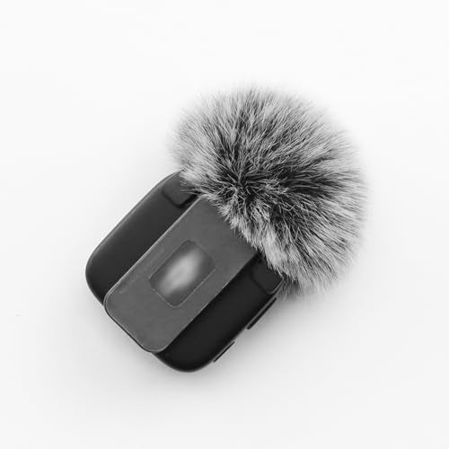 LEFXMOPHY Windscreen for DJI MIC MINI (2024) Wireless Microphone Furry Wind Muff Deadcat Cover (Not for Dji Mic 1 and 2), 2-Pack Grey - Image 5