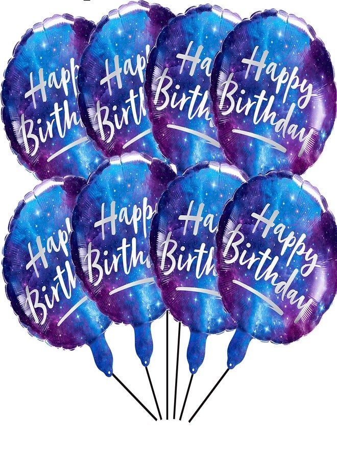 CSTYWC 8PCS Space Foil Balloons Galaxy Mylar Balloons for Outer Space Galaxy Themed Birthday Party Decorations - Image 2