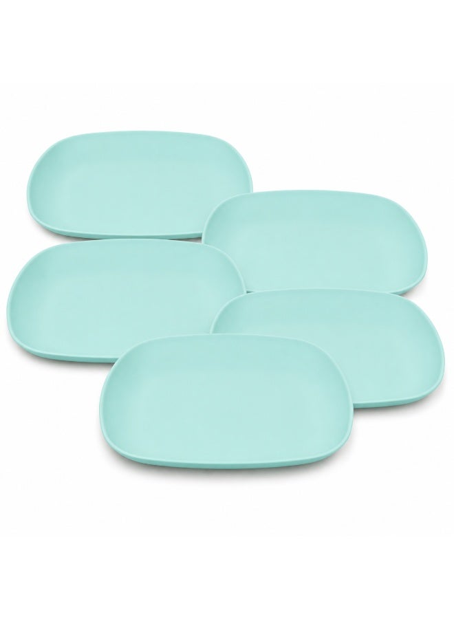 Oval plastic serving dish - 6 pieces, 23 x 23 x 3 cm, multi-purpose - Code 1078