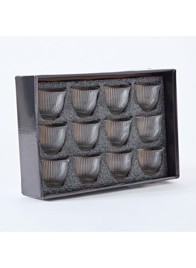 Home Box Ribbed 12-Piece Kahwa Cup Set 60 ml  - Image 5
